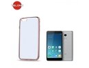 Telone Super Plāns Caurspīdīgs Silikona Aizmugures Apvalks Xiaomi Redmi Note 4 ar Rozīgi zeltaino krāsas rāmīti