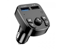 Jellico F10 Bluetooth 5.0 FM / MP3 Transmiteris + Auto Ātrs lādētājs 2x USB QC 3.0 3.1A LED Melns