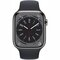 Apple Watch Series 8 GPS Cellular 45mm Graphite Stainless Steel Case Midnight Sport Band MNKU3