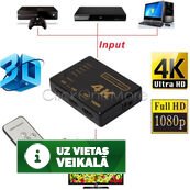 HDMI Switch 4K 5 Port 3D Splitter Hub iR Remote 1080p Full HD HDTV PS4/5 XBOX WII