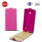 Nokia 520 Telone Flexi Flip Case Cover in Silicone Holder Red maks Pink Rozā