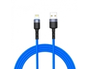 Tellur Data Cable USB to Lightning with LED Light, 3A 1.2m Blue