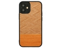 Man&amp;wood MAN&amp;WOOD case for iPhone 12 mini herringbone arancia black