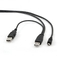 Gembird CABLE USB2 DUAL AM-MINI 0.9M/BLACK CCP-USB22-AM5P-3