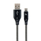 Gembird CABLE USB-C 1M BLACK/WHITE/CC-USB2B-AMCM-1M-BW