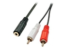 Lindy CABLE ADAPTER AUDIO/VIDEO/0.25M 35677