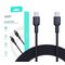 USB-C to USB-C Braided Cable 1.8m 60W/480Mbps, USB2.0 by Aukey Black