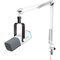 Fifine AmpliGame AM8T White wired microphone with stand and RGB backlight | USB/XLR