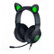 Razer Kraken V2 Pro Kitty Edition melnas austiņas ar vadu ar mikrofonu | USB