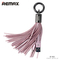 Kabelis Remax Apple Tassels Ring Data Cable for Lightning Pink