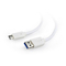 Kabelis Gembird CABLE USB-C TO USB3 0.1M WHITE/CCP-USB3-AMCM-W-0.1M