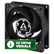 Arctic gmbh ARCTIC P8 Silent Pressure-Optimised Extra Quiet Fan, 3-pin, 80mm, black
