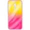 Evelatus Redmi 8 Water Ripple Gradient Color Anti-Explosion Tempered Glass Case Xiaomi Gradient Yellow-Pink
