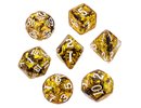 Rebel RPG dice set - Dense core - Gold (white numbers)