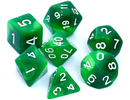 Rebel RPG Dice Set - Two Color - Green and Yellow