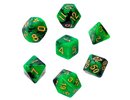 Rebel RPG Dice Set - Two Color - Green and Black
