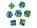 Rebel RPG Dice Set - Two Color - Blue and Green