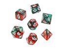 Rebel RPG Dice Set - Two Color - Red and Green