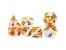 Chessex Brush Polyhedral Sunrise/black 7-Die Set