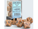 Chessex Brush Polyhedral Speckled Rust/black 7-Die Set