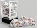 Chessex Brush Polyhedral Speckled Birthday/black 7-Die Set