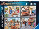Ravensburger - Puzzle 4x500 Happy Days No 6 Work Day Memories