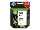 Hp inc. HP 304 2-Pack Black/Tri-color Ink Cartri