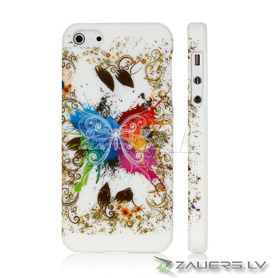 Apple iPhone 5 Butterfly silicone gel back case cover maks