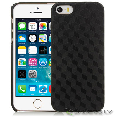 Apple iPhone 5/5S Cube Pattern Protective Snap-On Leather Back Case Cover maks