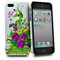 Apple iPhone 5 white violet yellow floral design hard case holster bumper maks