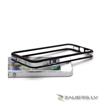 Apple iPhone 5 Bumper case cover clear black maks