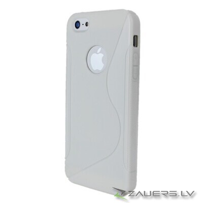 Apple iPhone 5 silicone back case cover S Line white maks