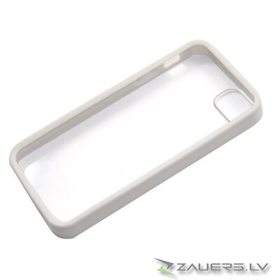 Apple iPhone 5 Clear Hard Coating Cover Back Case Bumper clear white maks