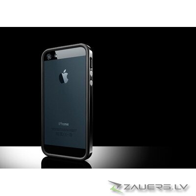 Apple iPhone 5 Bumper case cover solid black maks