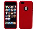 Apple iPhone 5 Red Silicone Case Cover Bumper Swirl maks