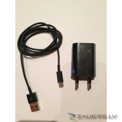 Apple iPhone 5 iPod Touch 5 Nano 7 iPad 4 Retina Mini charger 220v uzlādes ierīce lādētājs+adapter black