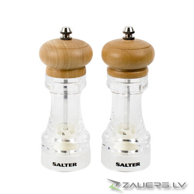 Salter 7607 WDXR Beech Wood Mills Twin