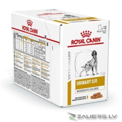 ROYAL CANIN Dog Urinary S/O Moderate Calorie - wet dog food - 12 x 100g