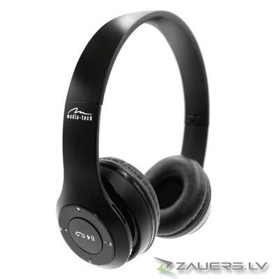 MEDIA-TECH EPSILION BT MT3591 Wireless headphones Bluetooth 4.2 Microphone Radio FM Black