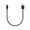 USB to Micro USB cable 20cm Black - Retail packaged