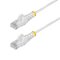 2M White Slim Cat6 Ethernet Cable, Snagless, 100W Poe