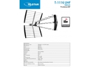 Estar Antenna T-1116 UHF Triplex LTE Black