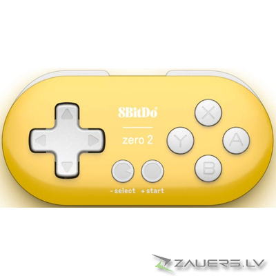 8bitdo Zero 2 Wireless Controller | Yellow | BT | Switch, Android, PC