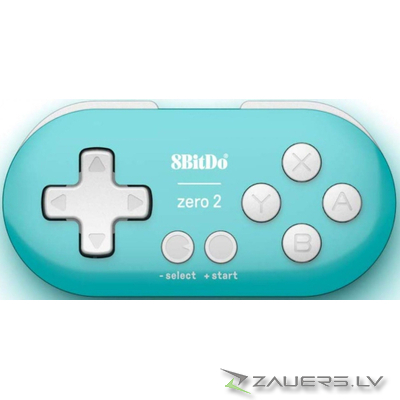 8bitdo Zero 2 Wireless Controller | Turquoise | BT | Switch, Android, PC
