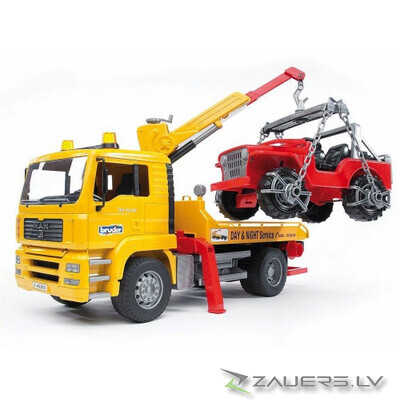 Bruder - MAN TGA Breakdown truck with cross country vehicle